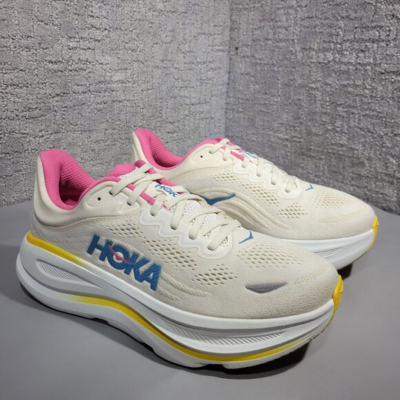 Hoka One One Bondi 9 Women's Size 10D US Alabaster Birch Running Shoes 1162014 - Picture 5 of 11